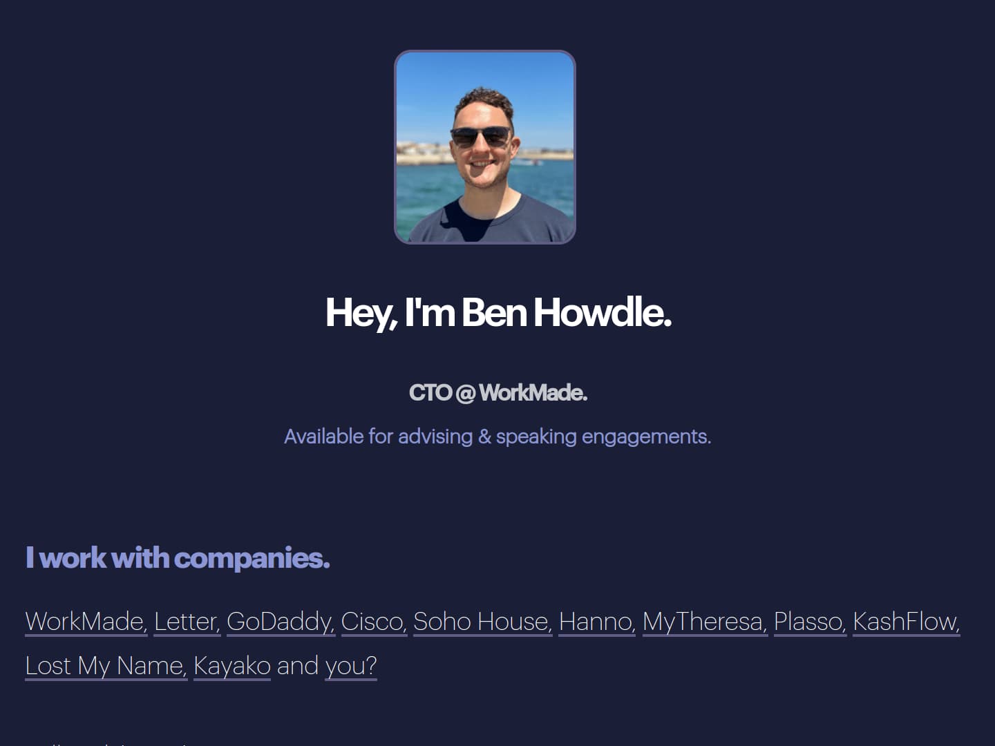 Ben Howdle Portfolio