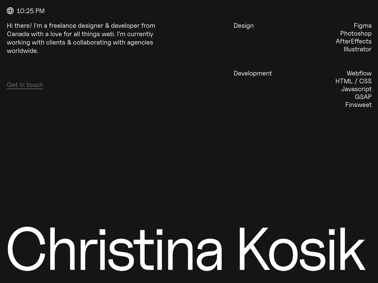 Christina Kosik Portfolio