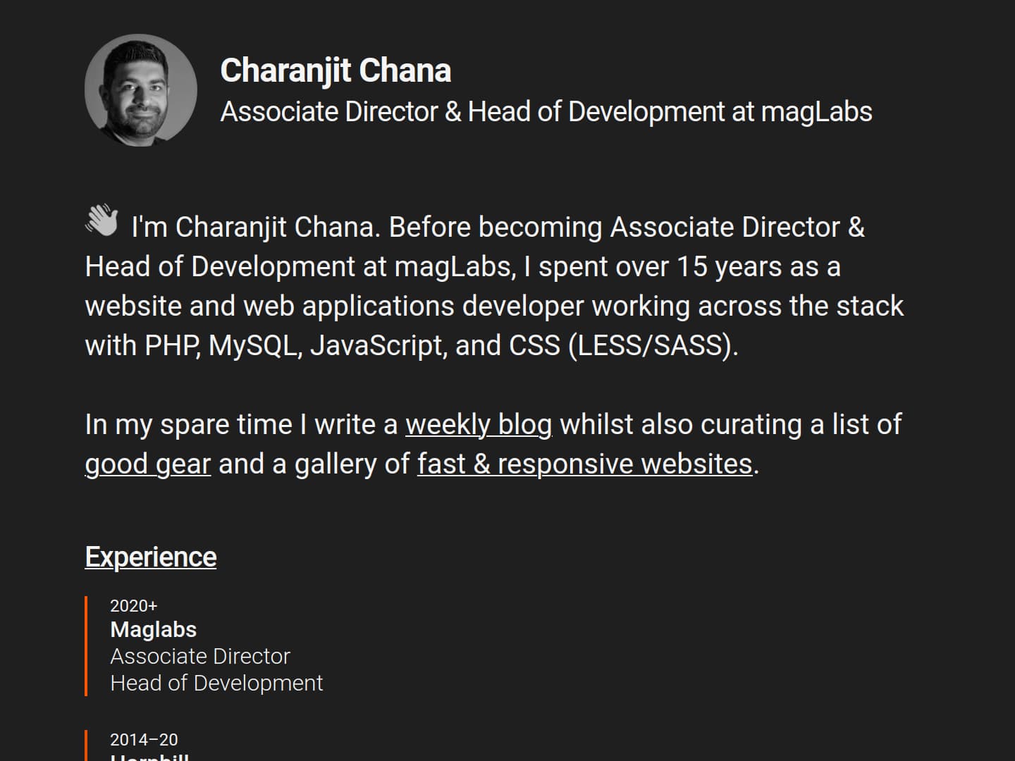 Charanjit Chana Portfolio