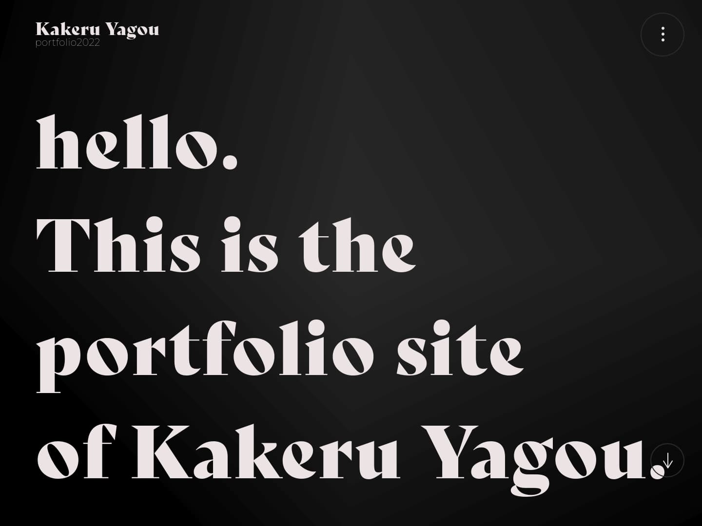 Kakeru Yago Portfolio