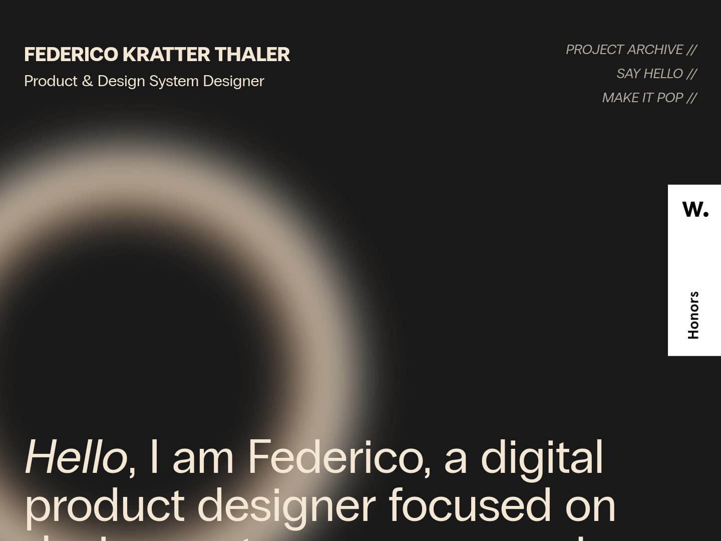 Federico Kratter Thaler Portfolio