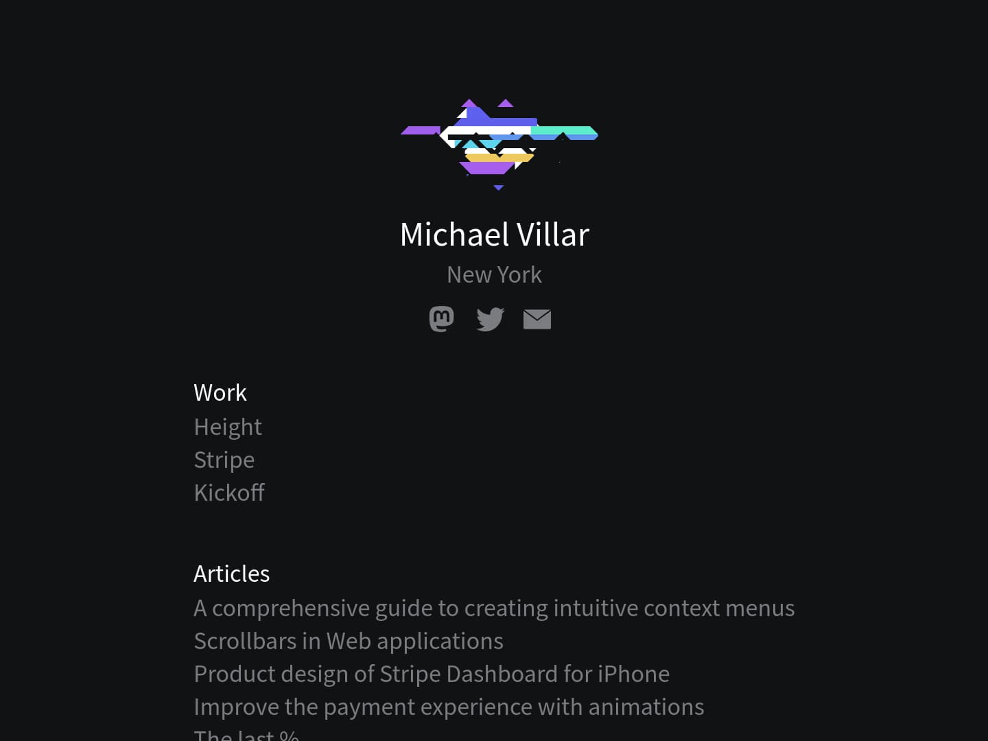 Michael Villar Portfolio