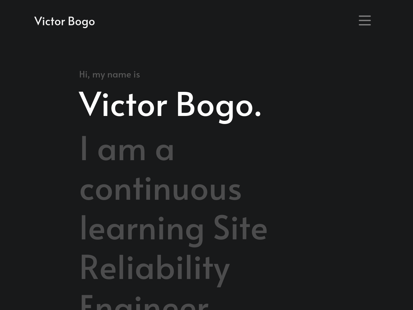 Victor Bogo Portfolio